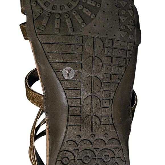 Bearpaw Layla II Cutest Light-Brown Leather Zip Gladiator Sandals Women Size 7 - Picture 7 of 8